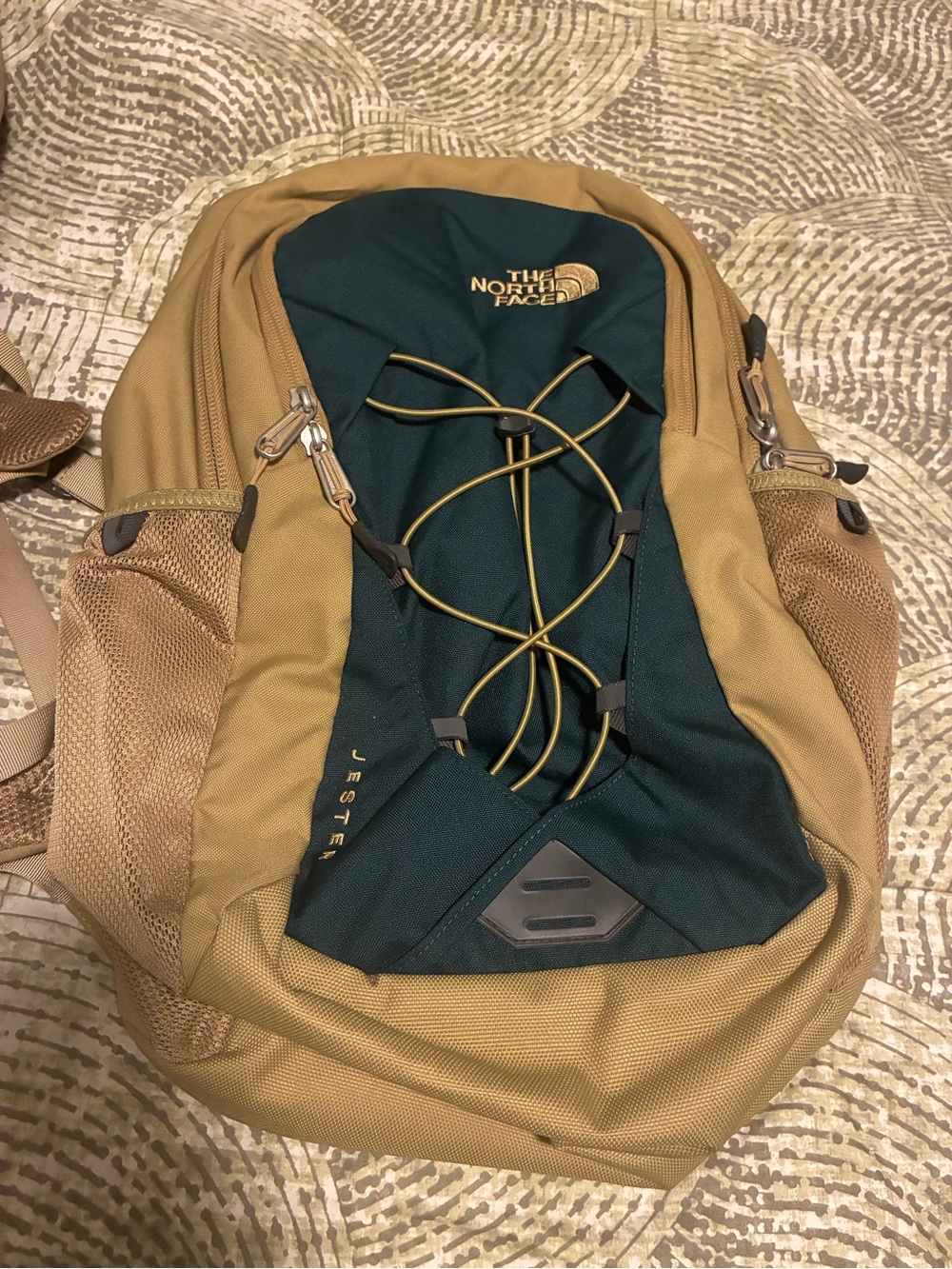 The North Face Jester Backpack - Tan & Dark Green